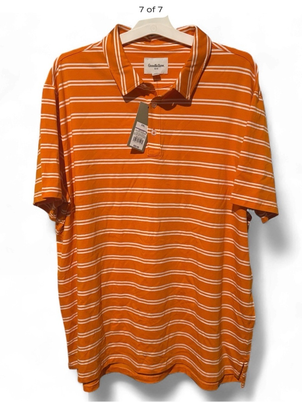 Size XXL Goodfellow & Co Orange Striped Men's Polo